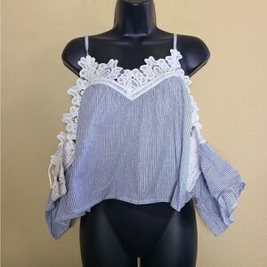 NWT LF Seek the Label Cold Shoulder Top